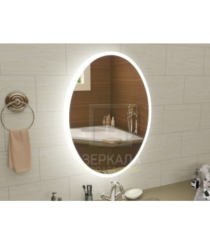 Зеркало овальное с подсветкой для ванной комнаты Авелино