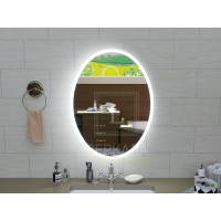 Зеркало овальное с подсветкой для ванной комнаты Авелино