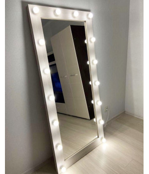 Гримерное зеркало с подсветкой 175х80 Сосна Рустик