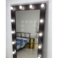 Гримерное зеркало с подсветкой 175х80 Венге