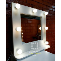 Гримерное зеркало с подсветкой 60х60 Белый