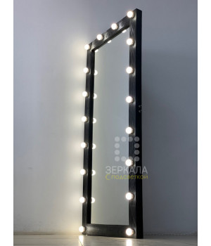 Гримерное зеркало с подсветкой 180х80 черного цвета