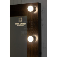 Гримерное зеркало с лампочками 80х80 с подсветкой по бокам
