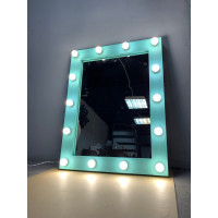 Зеркало с подсветкой для ванной комнаты из дерева 70х90