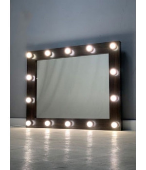 Гримерное зеркало с подсветкой лампочками 80х100 см