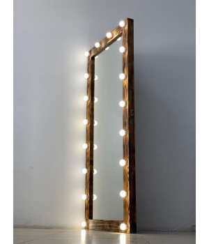 Напольное зеркало с  подсветкой лампочками 180х80 см