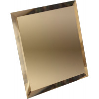Квадратная зеркальная плитка бронза 100х100 мм