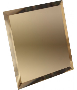 Квадратная зеркальная плитка бронза 120x120 мм