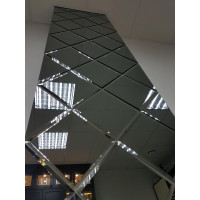 Квадратная зеркальная плитка графит 150x150 мм