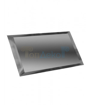 Прямоугольная зеркальная плитка графит 480х120 мм
