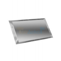 Прямоугольная зеркальная плитка серебро 200х100 мм