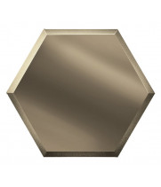 Шестигранная зеркальная плитка соты бронза 300х259 мм