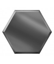 Шестигранная зеркальная плитка соты графит 300х259 мм