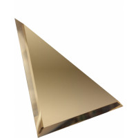 Треугольная зеркальная плитка бронза 300х300 мм