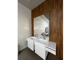 Выполненная работа: квадратное большое зеркало для ванной комнаты 150 см